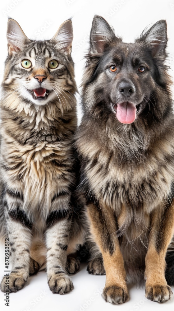 A photo of a dog and a cat together A photo of a dog and a cat together