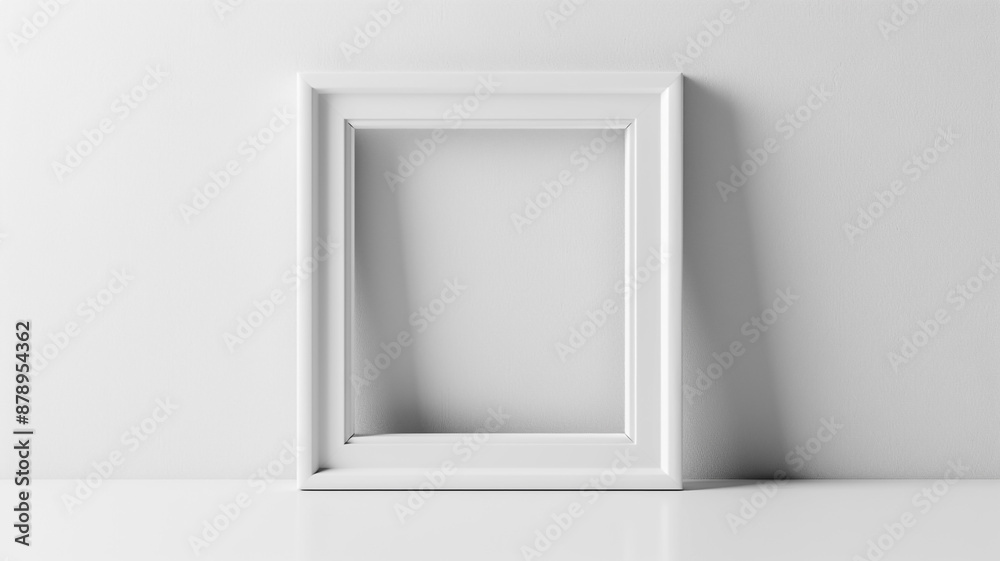 Wooden Picture Frame Isolated On White Background. wooden picture frame, isolated frame, white background, wooden frame, picture frame, frame cutout, photo frame, blank frame, wood frame, empty frame,