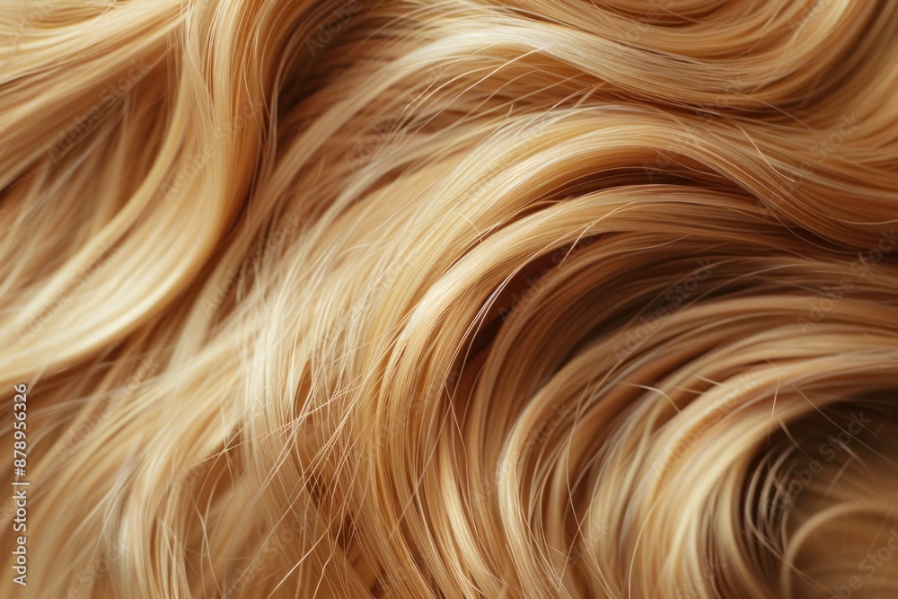 Closeup of smooth natural blonde hair texture Closeup of smooth natural blonde hair texture