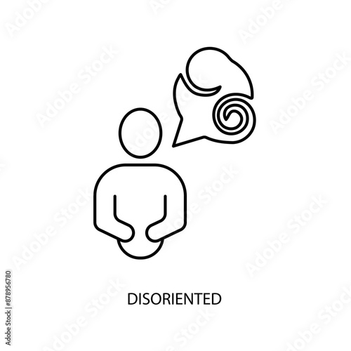 disoriented concept line icon. Simple element illustration. disoriented concept outline symbol design.