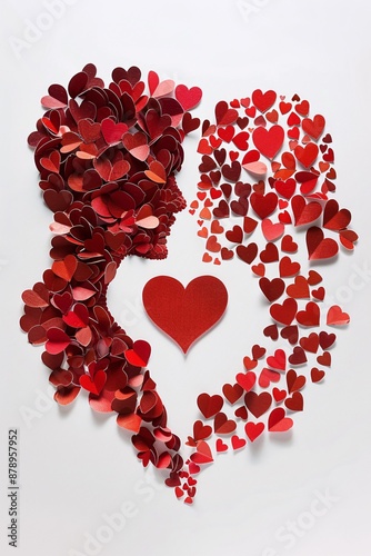 Couple Silhouette Forming Heart Shape