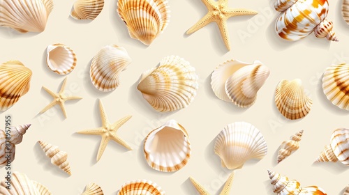 Seashell Pattern, Beach Design