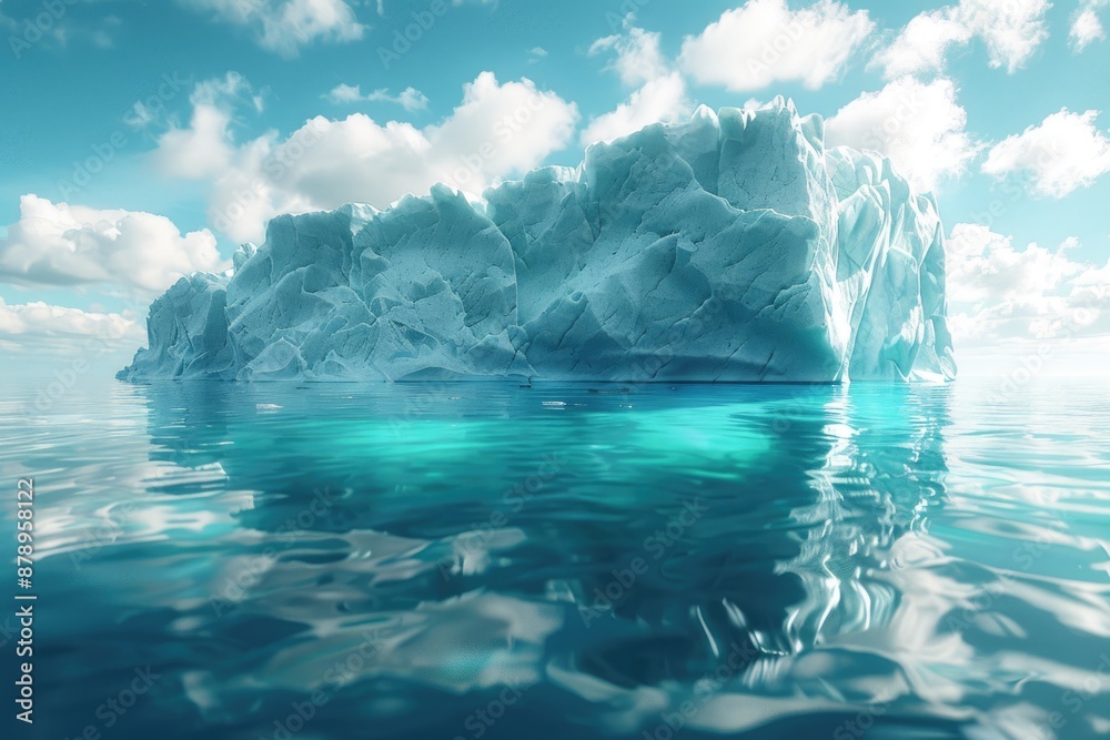 The surface and underwater parts of an iceberg The surface and underwater parts of an iceberg