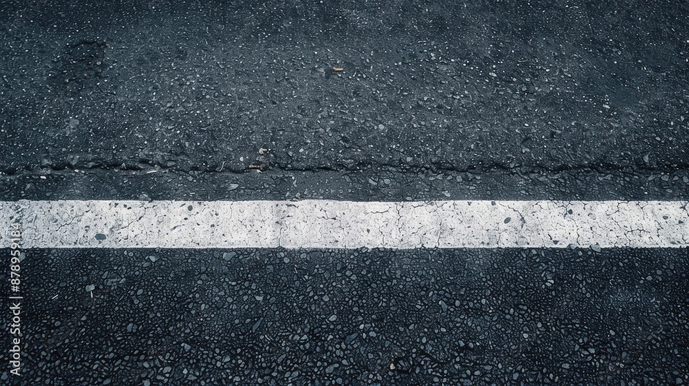 Fototapeta premium Asphalt road with white line for text background