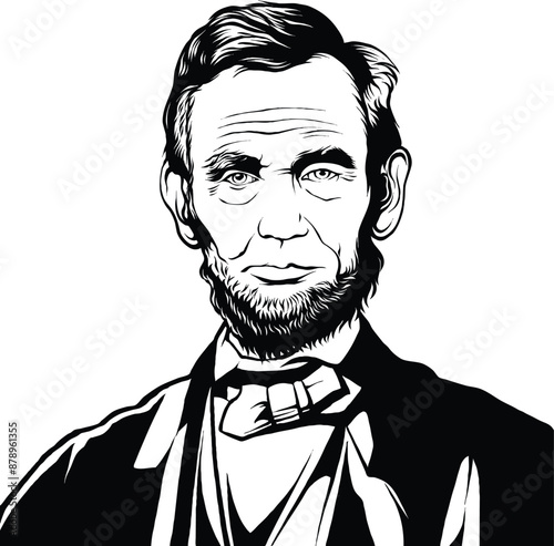 vector abraham lincoln president of USA