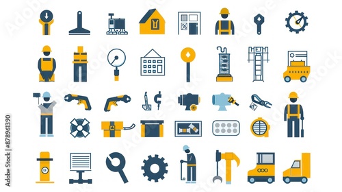 Construction and Maintenance Icons photo