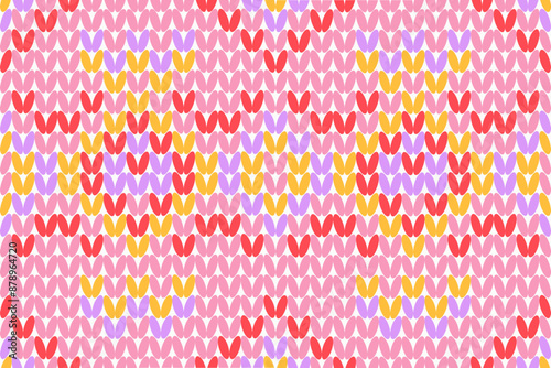 Cotton rhombus argyle knit texture geometric vector seamless. Rug knitwear fabric print. Winter seamless knitted pattern. 