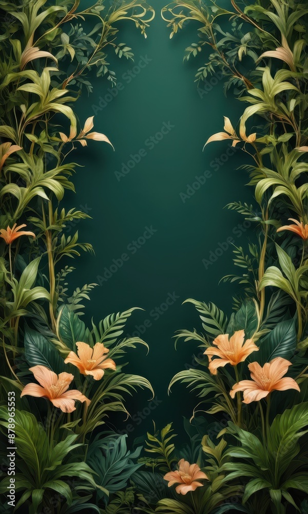 Tropical Floral Border. Tropical Floral Border.