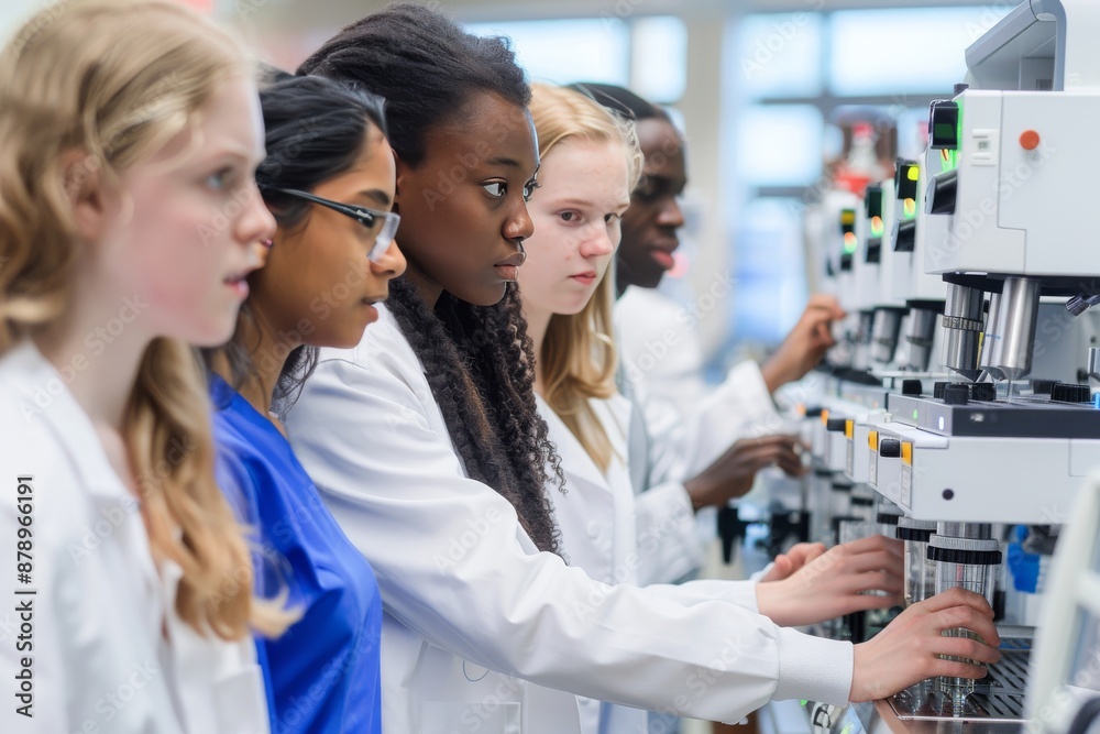 Focused Laboratory Team Working on Scientific Research Focused Laboratory Team Working on Scientific Research