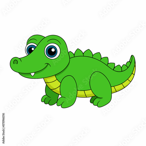 Alligator  colorful vector, and illustration  white background 