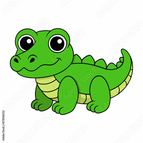 Alligator colorful vector, and illustration white background 