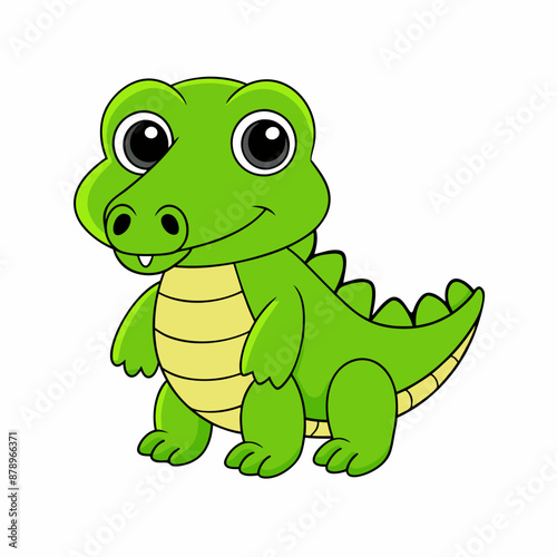 Alligator  colorful vector, and illustration  white background 