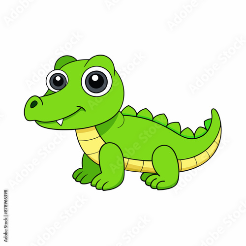 Alligator  colorful vector, and illustration  white background 
