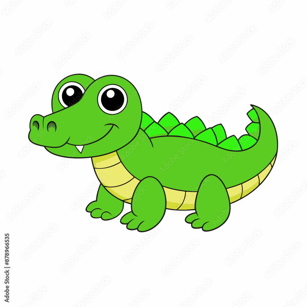 Fototapeta premium Alligator colorful vector, and illustration white background 