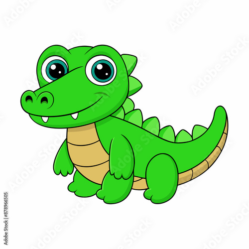 Alligator  colorful vector, and illustration  white background 