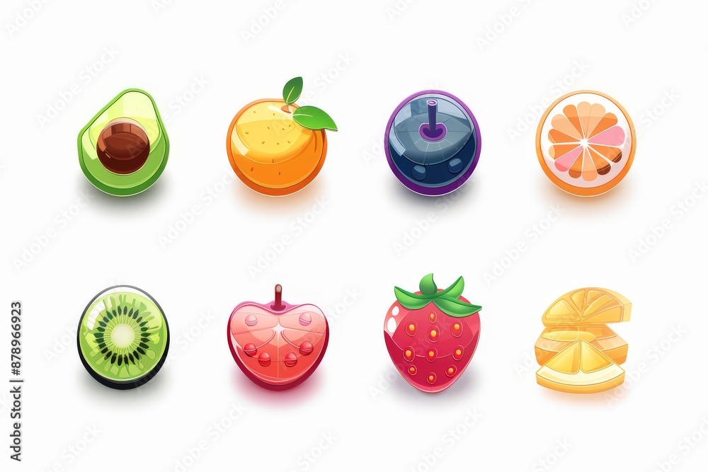 fruit icons for mobile apps