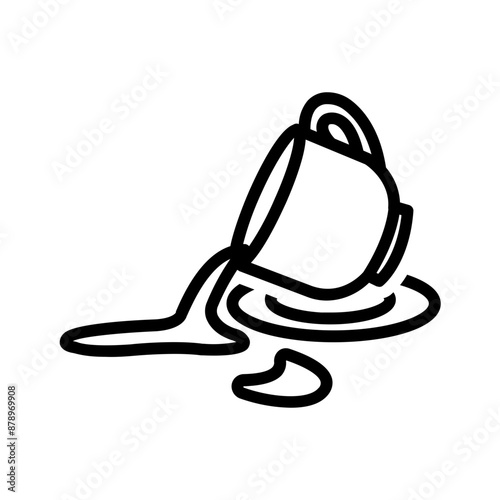 Vector black line icon for Spill