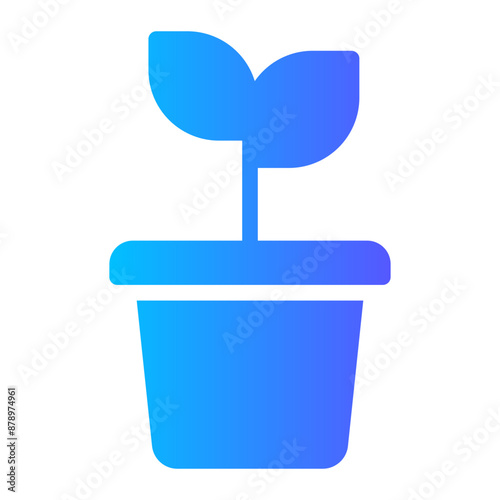 plant pot gradient icon