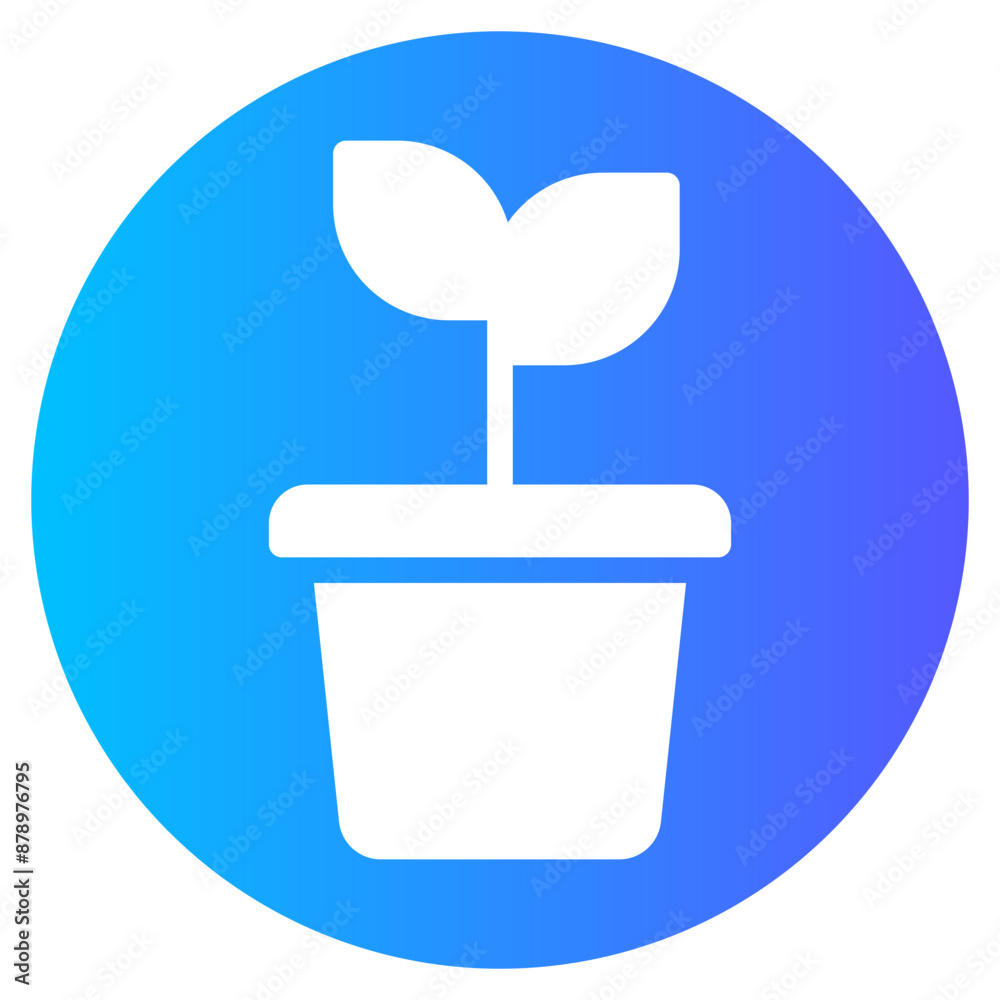 plant pot gradient icon plant pot gradient icon