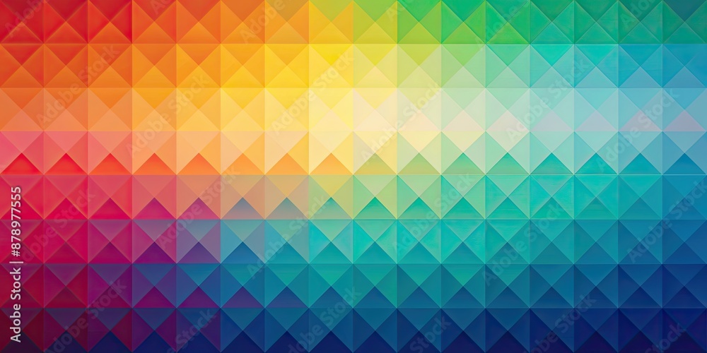 Obraz premium Gradient-filled geometric pattern with smooth transitions between colors and shapes , geometric, gradient, pattern