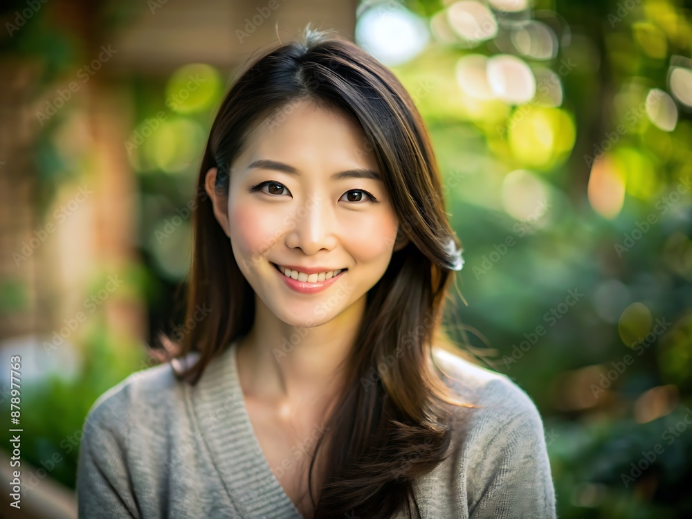 Portrait of a Smiling Young Asian Woman. Portrait of a Smiling Young Asian Woman.