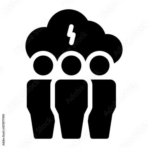 brainstorm glyph icon