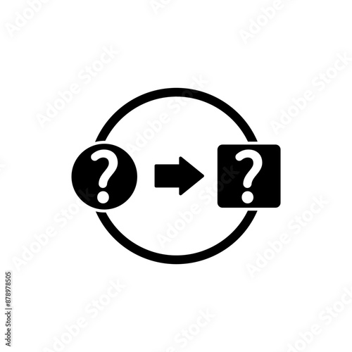 unresolved concept line icon. Simple element illustration. question concept outline symbol design.