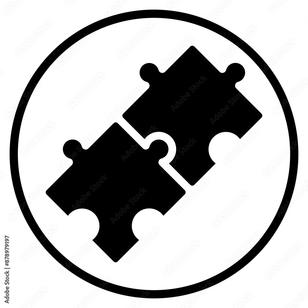 puzzle glyph icon