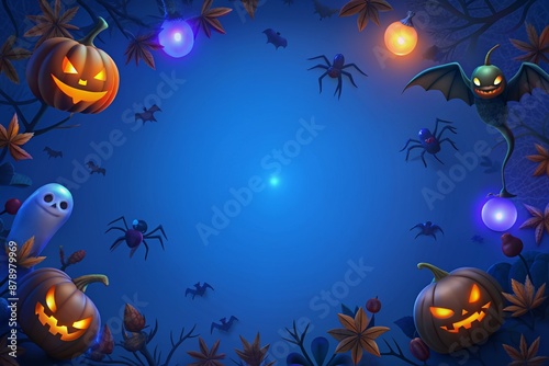 halloween background with pumpkin