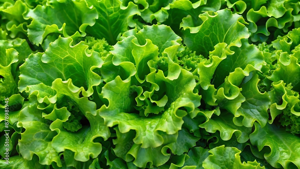 Green Lettuce Leaves.