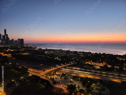 sunrise in the city
