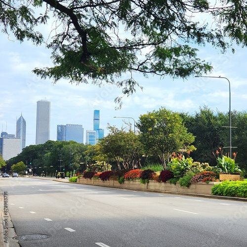 downtown city