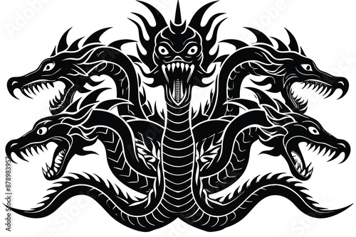 hydra mythical creature vector illustration