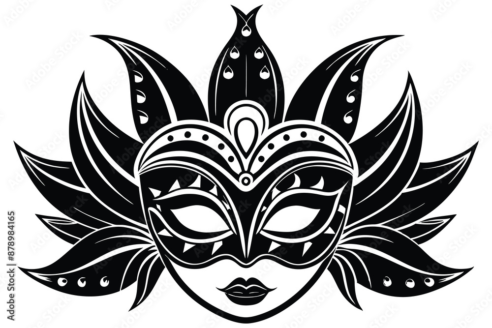 mardi gras mask, carnival mask vector illustration