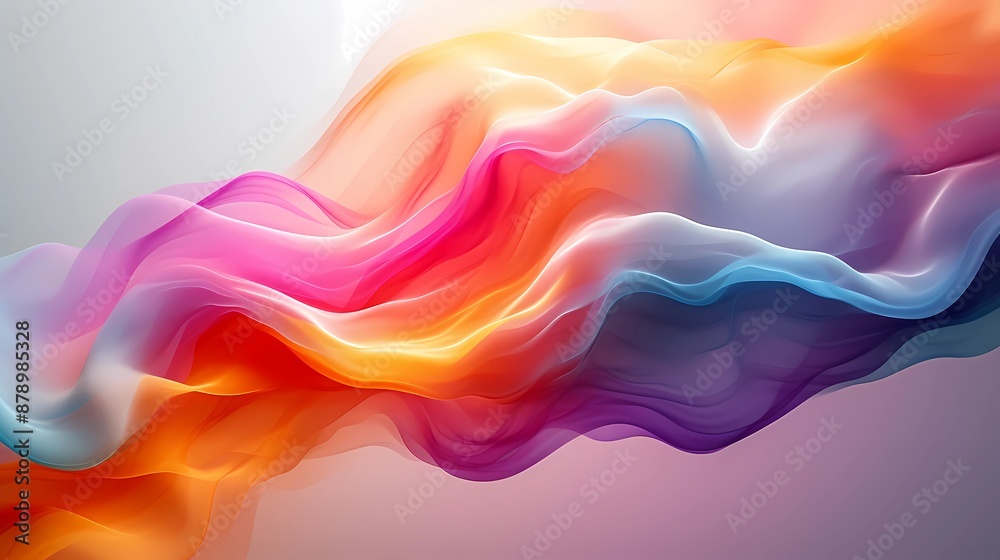 Obraz premium Abstract colorful waves, fluid dynamic background.