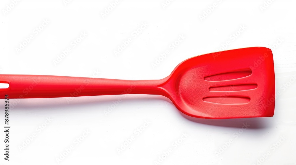 Red spatula isolated on white background Red spatula isolated on white background