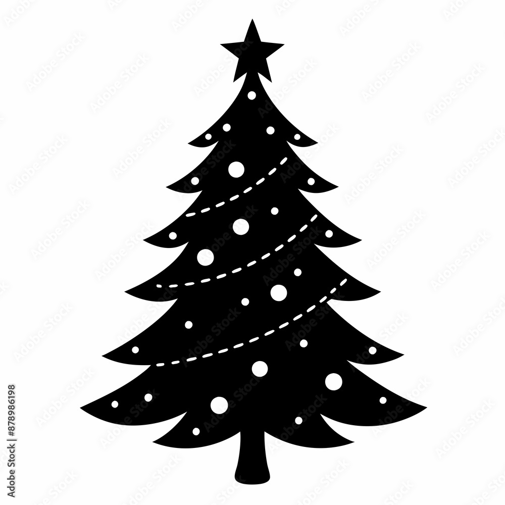 tree, christmas,,Christmas tree black single vector tree, christmas,,Christmas tree black single vector