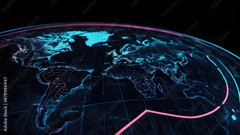 a world map example using geospatial data mapping, where the ...