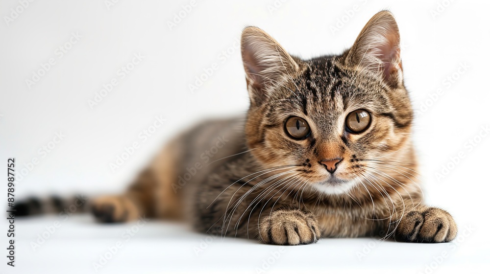 A Detailed Portrait of a Tabby Cat in Perfect Focus A Detailed Portrait of a Tabby Cat in Perfect Focus