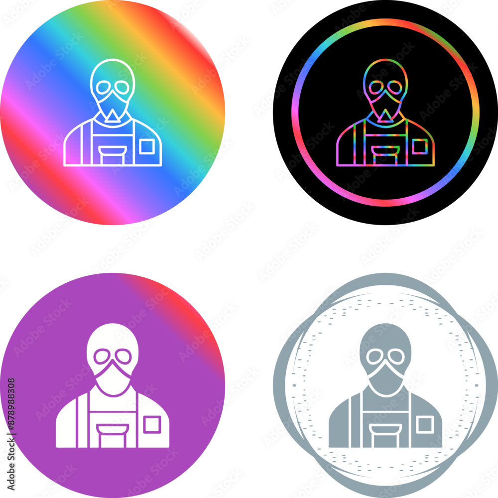 Gas Mask Vector Icon Gas Mask Vector Icon