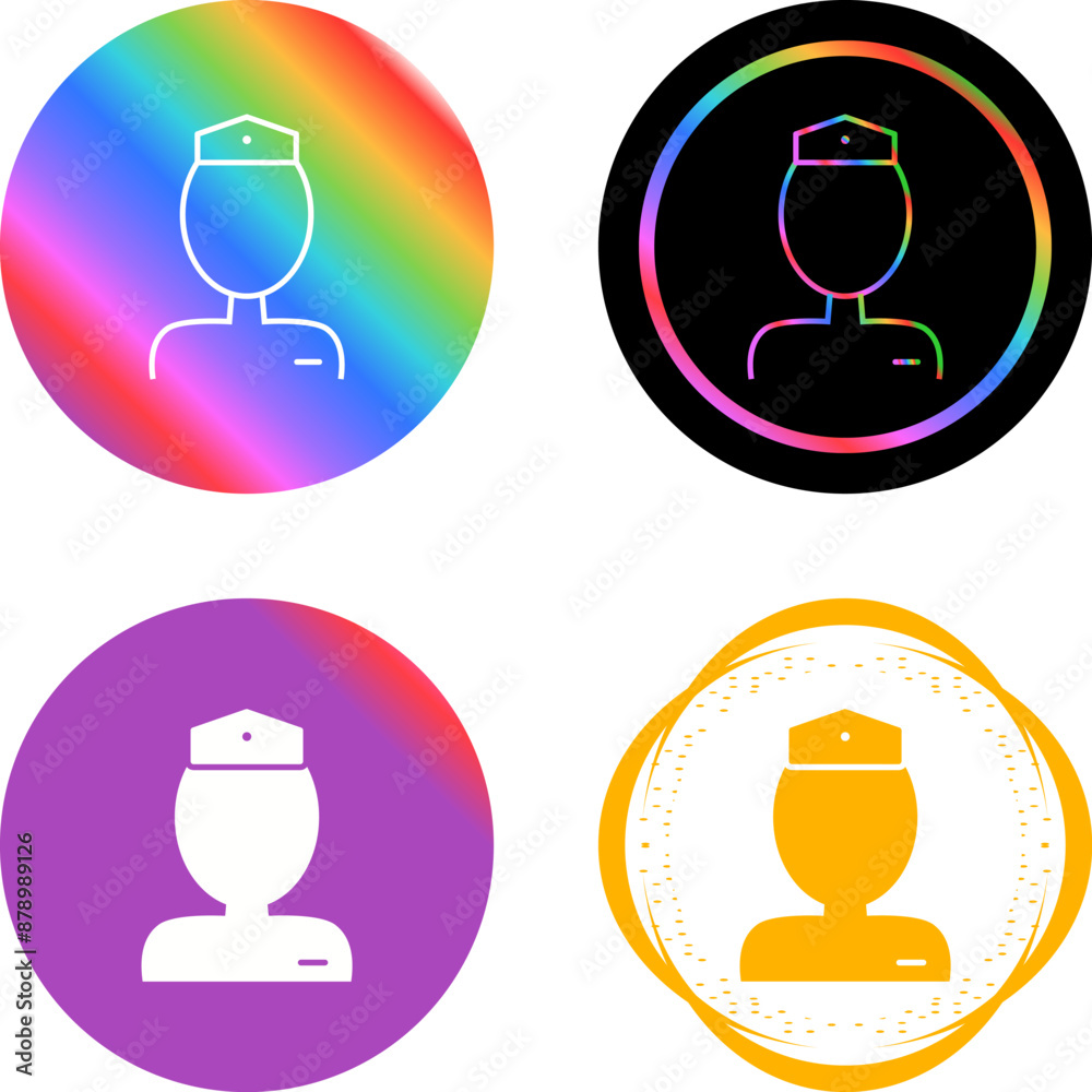 Flight Attendant Vector Icon Flight Attendant Vector Icon