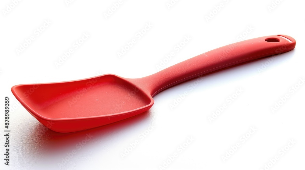 Red spatula isolated on white background Red spatula isolated on white background