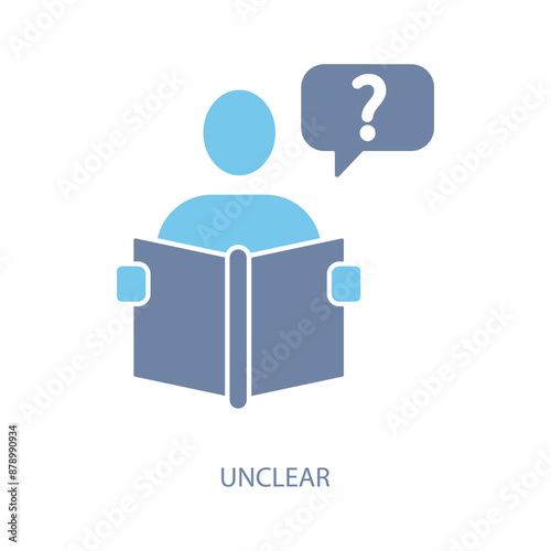 unclear concept line icon. Simple element illustration. unclear concept outline symbol design.