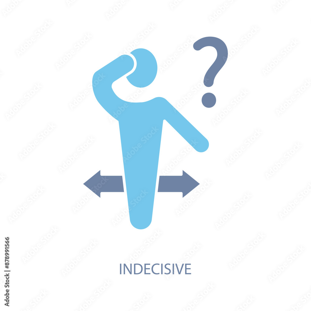 indecisive concept line icon. Simple element illustration. indecisive concept outline symbol design. indecisive concept line icon. Simple element illustration. indecisive concept outline symbol design.