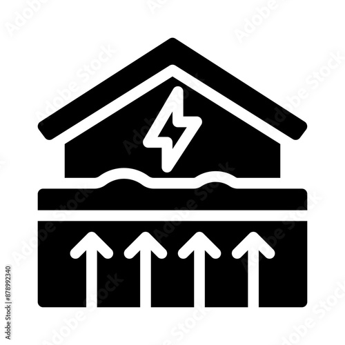 geothermal glyph icon