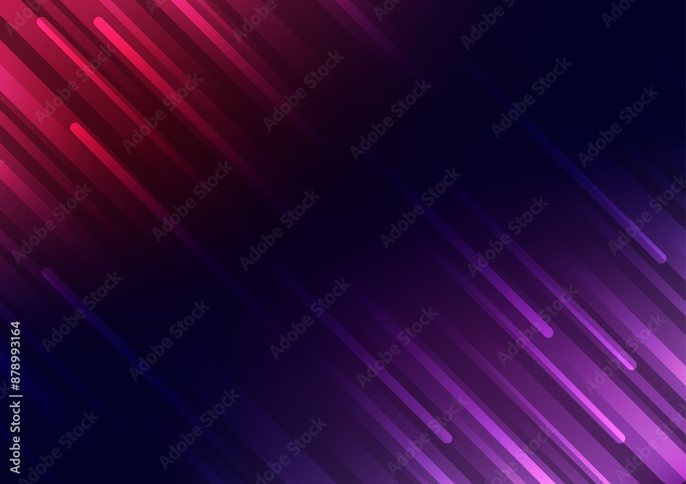 Fototapeta premium Abstract technology red geometric purple background