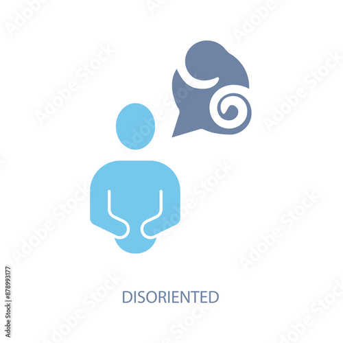 disoriented concept line icon. Simple element illustration. disoriented concept outline symbol design.