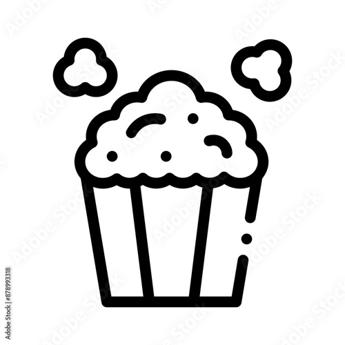 popcorn line icon