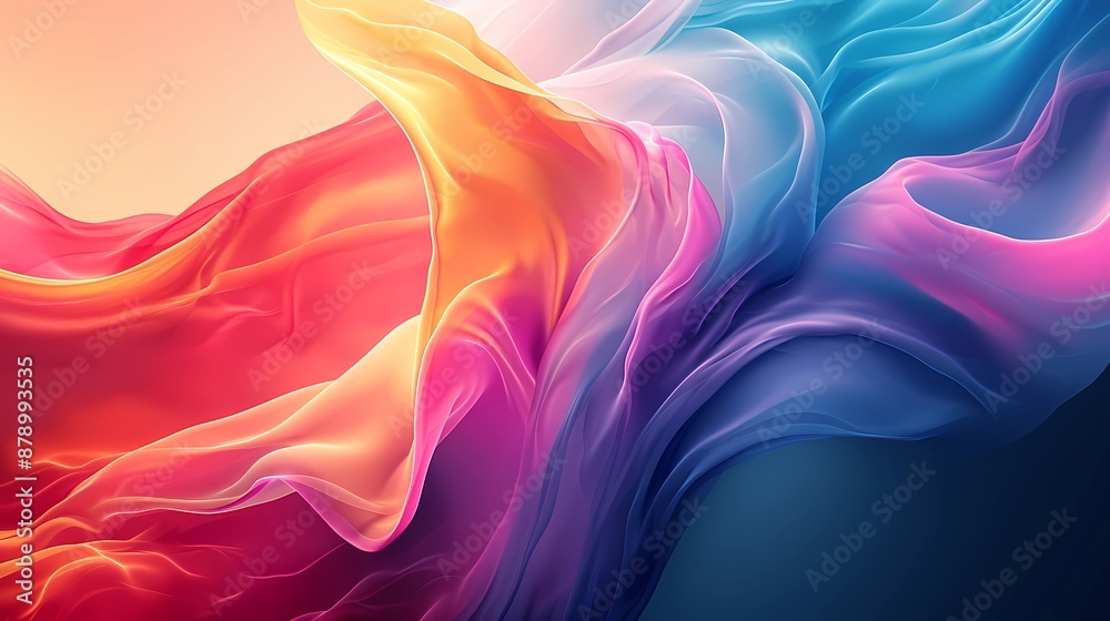 Obraz premium Abstract Colorful Wavy Background.