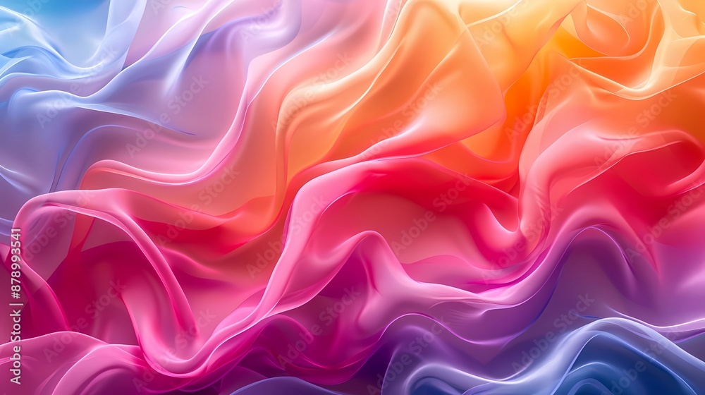 Fototapeta premium Abstract colorful wavy background.
